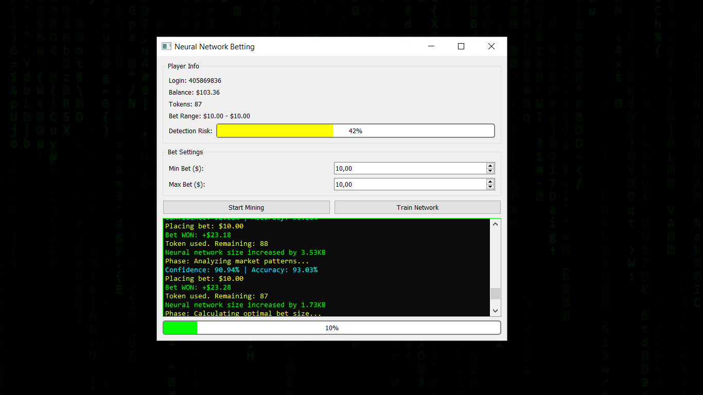 Neural Network Betting System